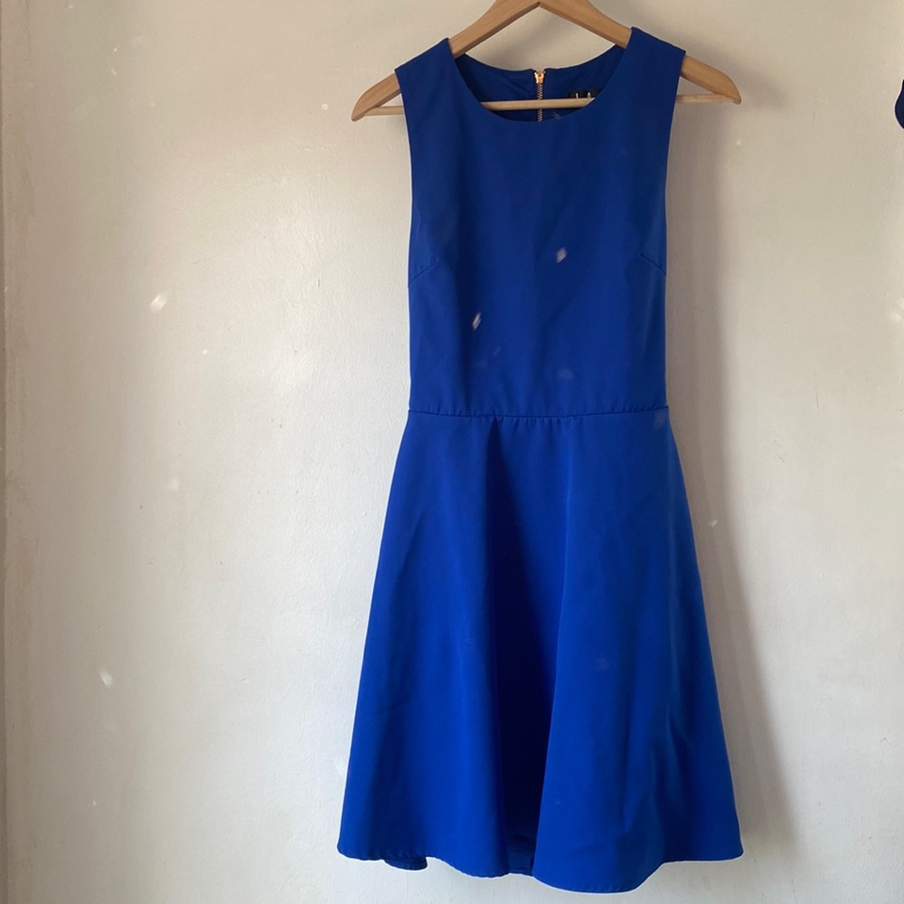 Lulu’s M Just Us Royal Blue Skater Dress - Picture 2 of 14